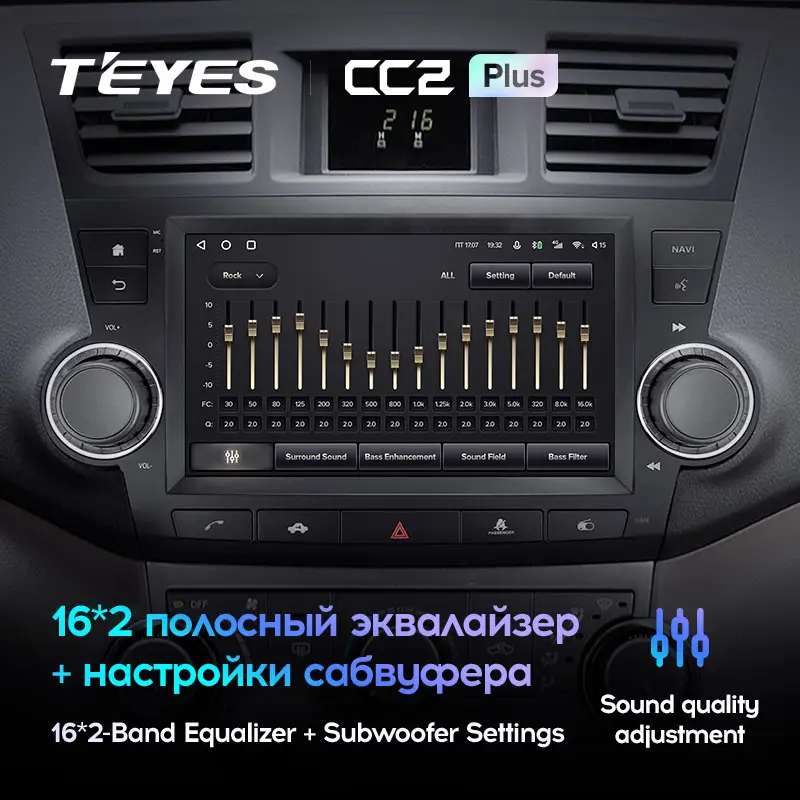 Автомагнітола штатна Teyes CC2 Plus для Toyota Highlander 2 XU40 2007-2013 варіант F3 9" Android (1799776092) - фото 5