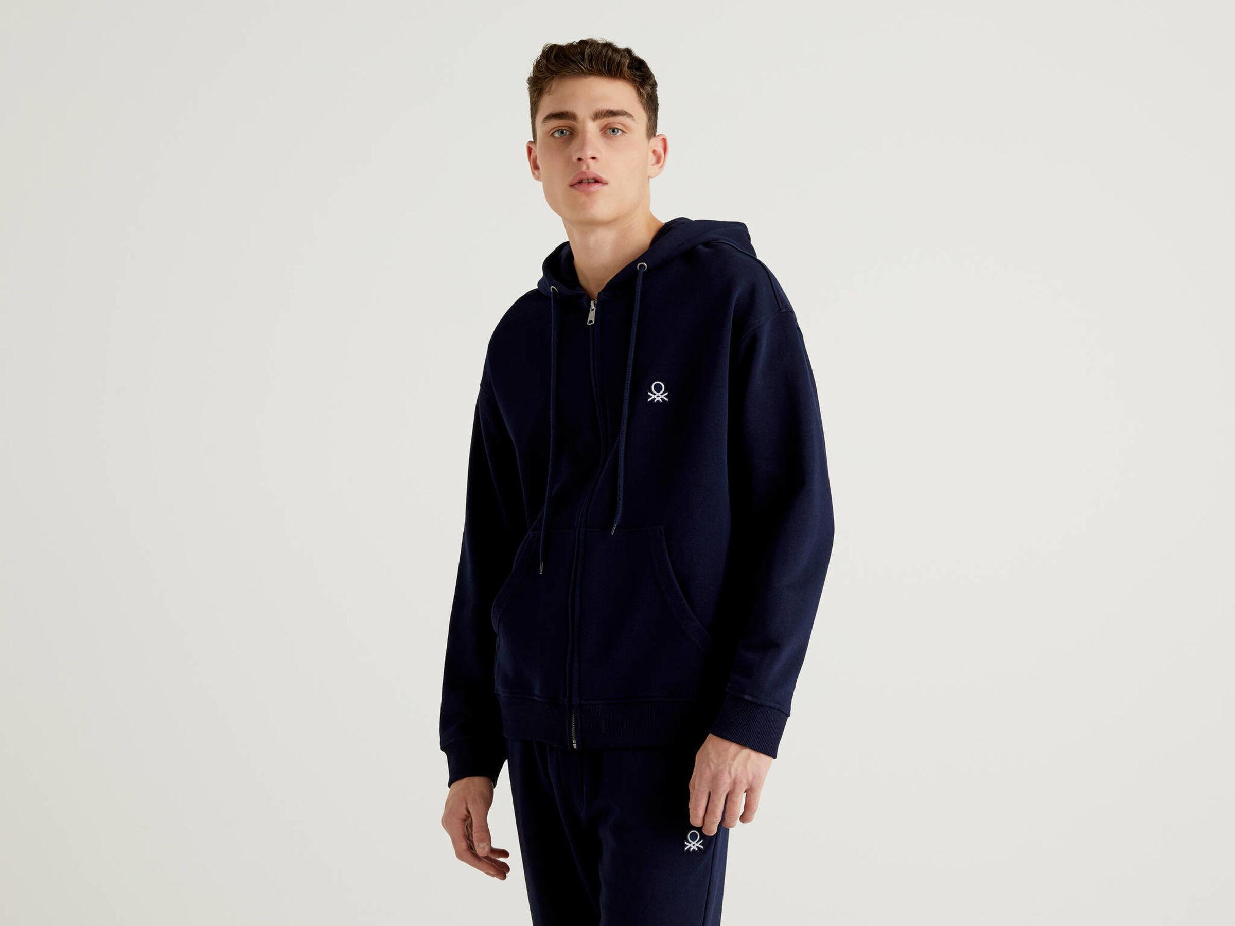 Свитшот мужской Benetton 3j68j5217 L Синий Свитшот мужской Benetton 3j68j5217 L Синий