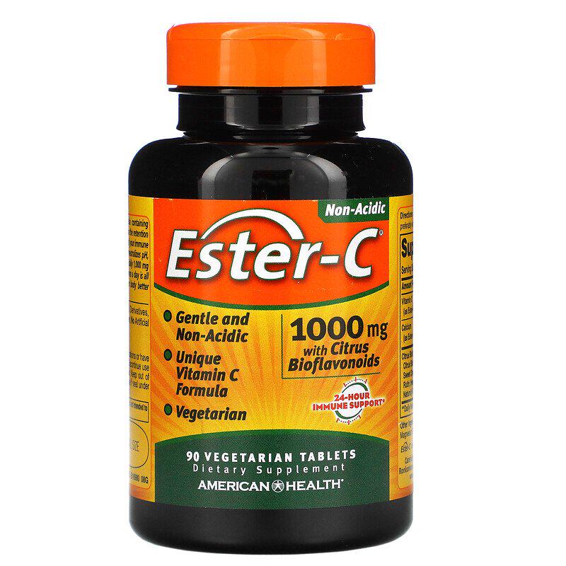 Вітамін С Ester-C American Health 1000 мг з цитрусовими біофлавоноїдами 90 капсул