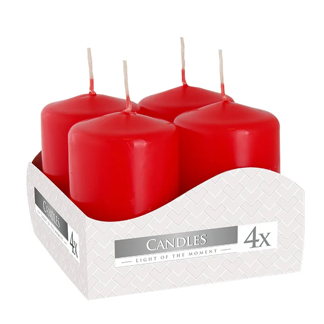 Комплект свечек цилиндров Flora Bispol 4 шт. Красный (27363)