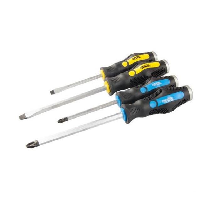 Набір викруток ударних Mastertool 4 шт. PH2х100/3х150/SL6х100/8х150 мм (40-1153) Набір викруток ударних Mastertool 4 шт. PH2х100/3х150/SL6х100/8х150 мм (40-1153)