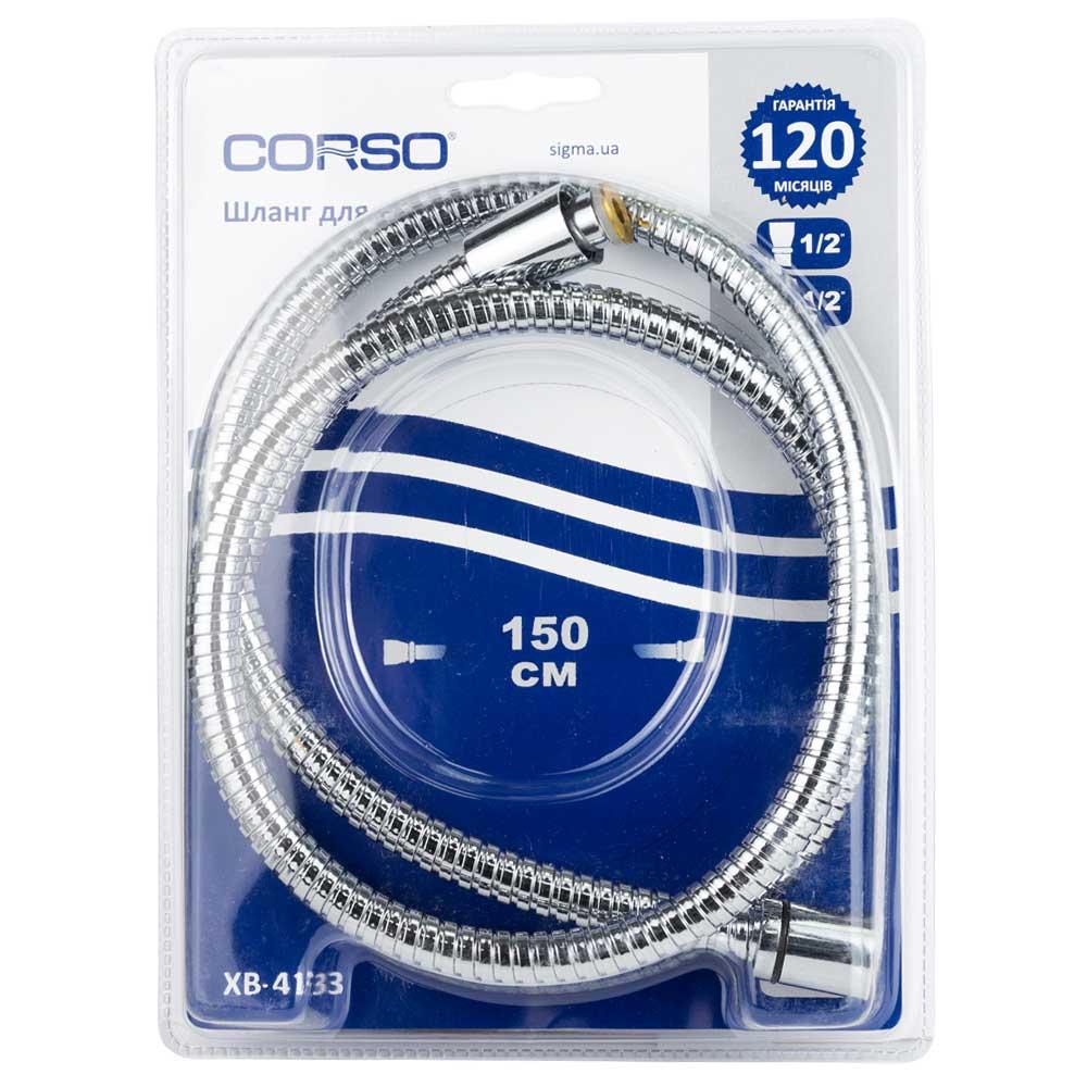 Шланг для душа Corso XB-4133 1/2" хромированный с подшипником 150 см (9691911)