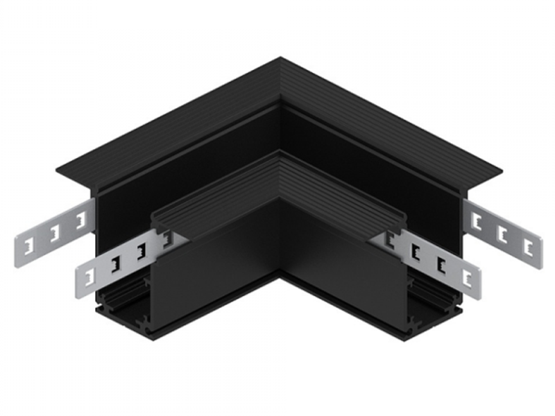 Соединитель угловой Ardero LD2006 для низковольтного встраиваемого шинопровода САВМ1002 Черный (9919)