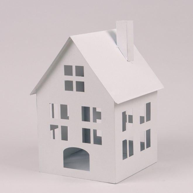 Подсвечник металлический Flora Домик 27 см Белый (39705)