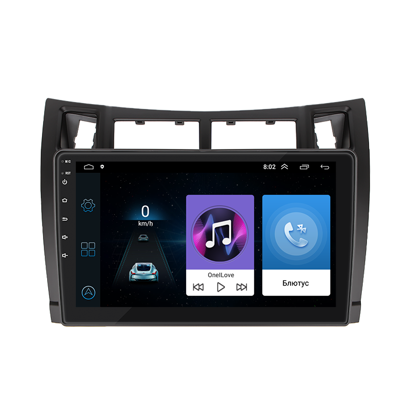 Штатна магнітола 9" Lesko для Toyota Yaris II Рестайлинг 2009-2012 Base 1/16 WiFi GPS Тойота