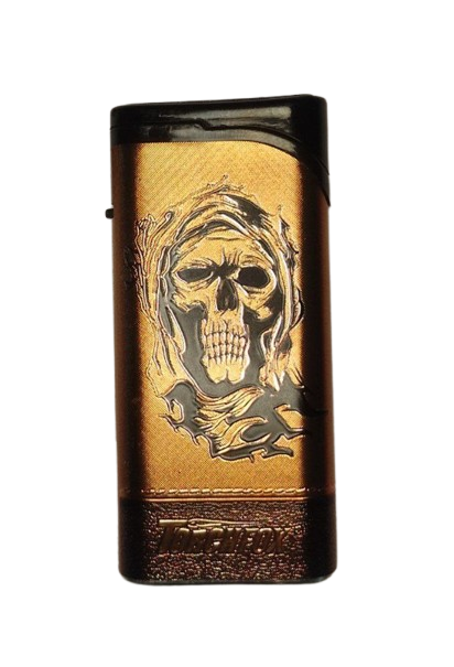 Запальничка газова кишенькова KKK Турбо Torch KDR2049 Череп метал (3526)