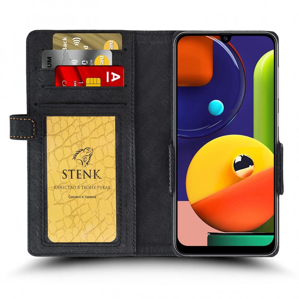 Чехол книжка Stenk Wallet для Samsung Galaxy A50s Черный (67296)