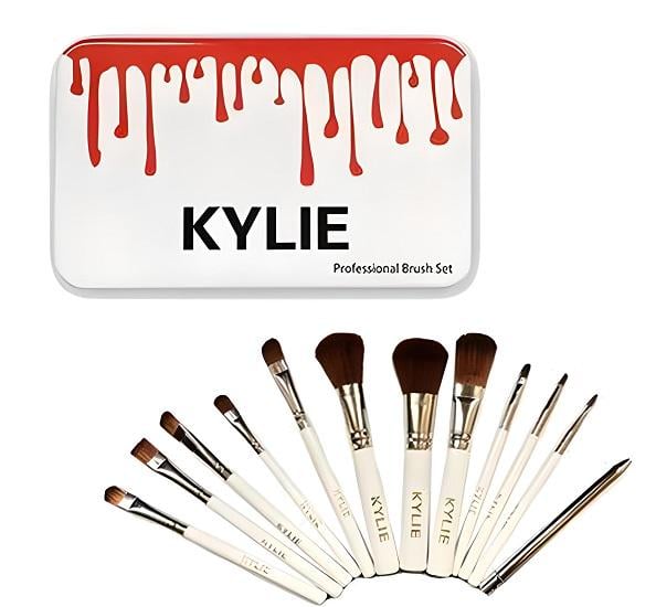 Набор профессиональных кистей для макияжа Kylie Jenner Professional Brash Set 12 шт. Белый (03f9d130)