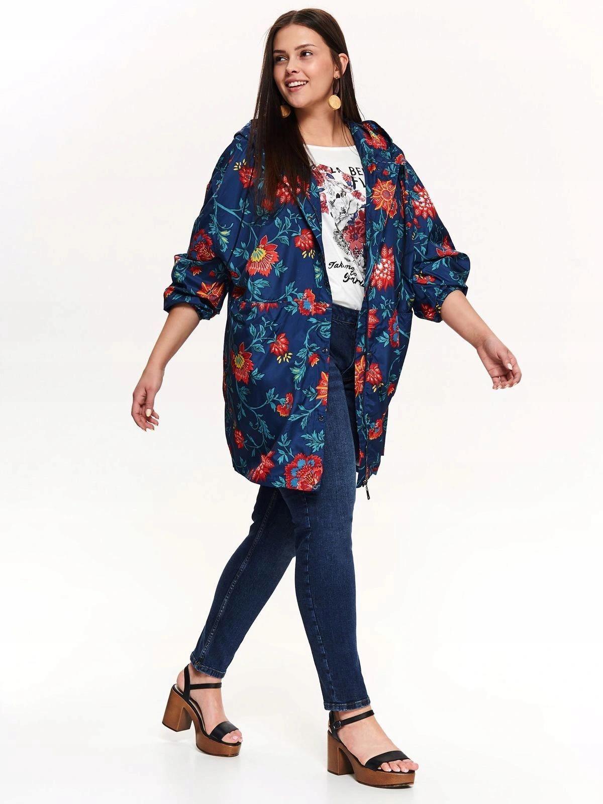 Куртка-дождевик Top secret 1032CA34П Цветы р. 34 Синий - фото 5