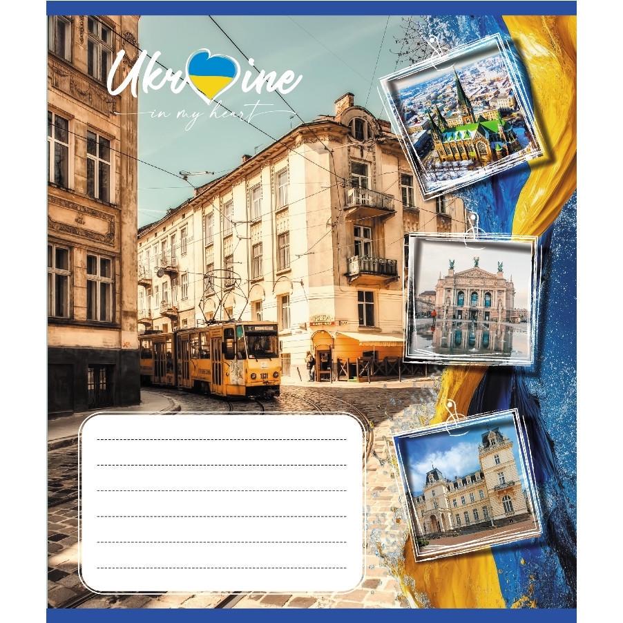Зошит учнівський Leader Україна в серці 048-590591K-2 в клітинку 48 арк. (RLT55383)