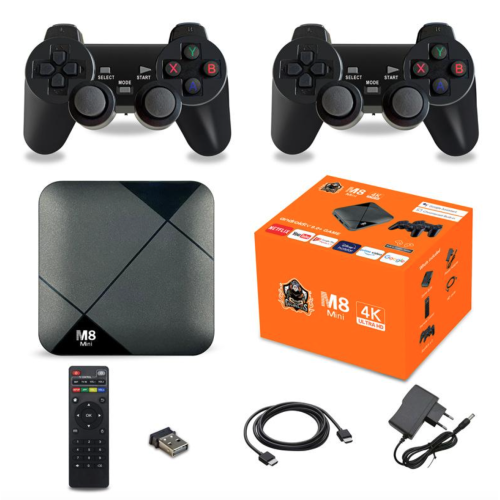 Беспроводная игровая консоль с двумя джойстиками в комплекте Android TV