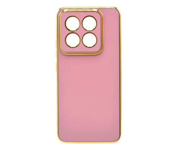 Чохол накладка Silicone Adds 6D для Xiaomi 14T Рожевий