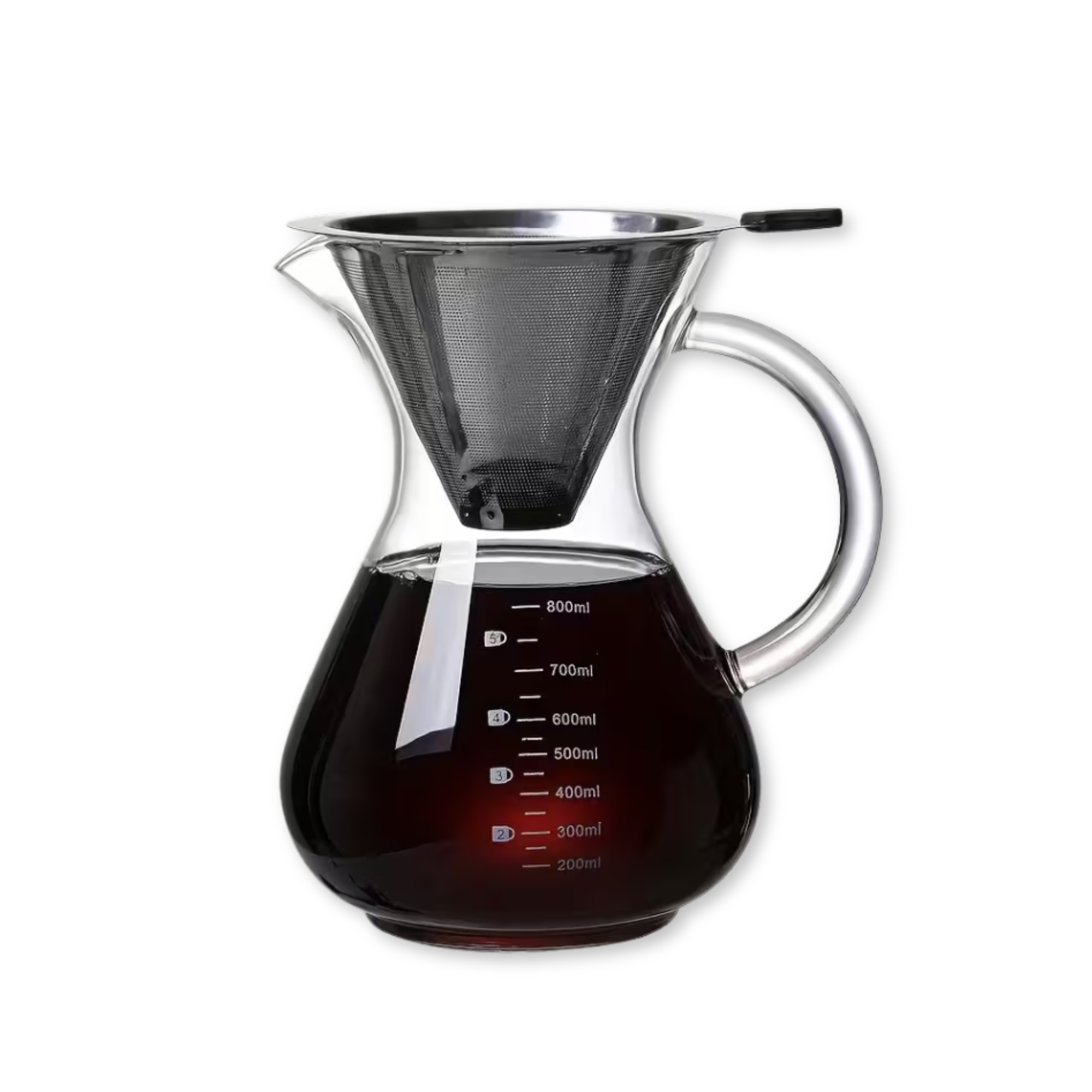 Кемекс со стеклянным корпусом и многоразовым фильтром 800 мл (4003)