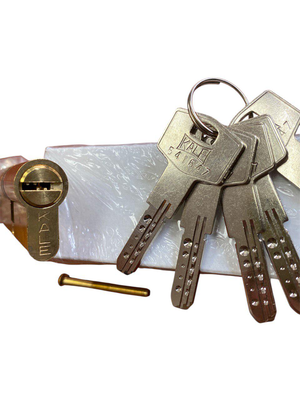 Цилиндр для замка Kale 164 BM 80 30/10/40Т поворотник с большей стороны Латунь - фото 3