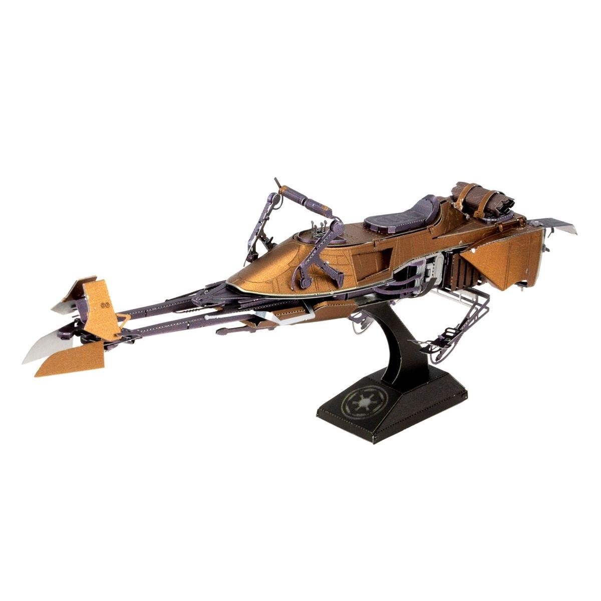 Конструктор металлический 3D Metal Earth Star Wars Classic Speeder Bike MMS414 (76711798) - фото 4