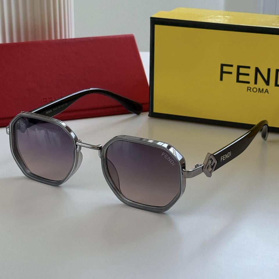 Солнцезащитные очки женские Premium универсальные на среднее лицо UV400 Серые (19479)