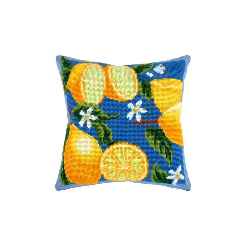 Набор для вышивания крестиком подушки Чарівниця V-39 Лимоны (7307)