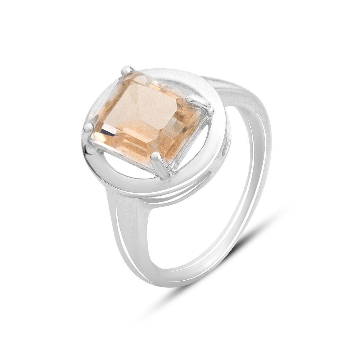 Кольцо серебряное Tiva с морганитом nano 3,25 ct 3,66 г р. 17,5 (2162391)