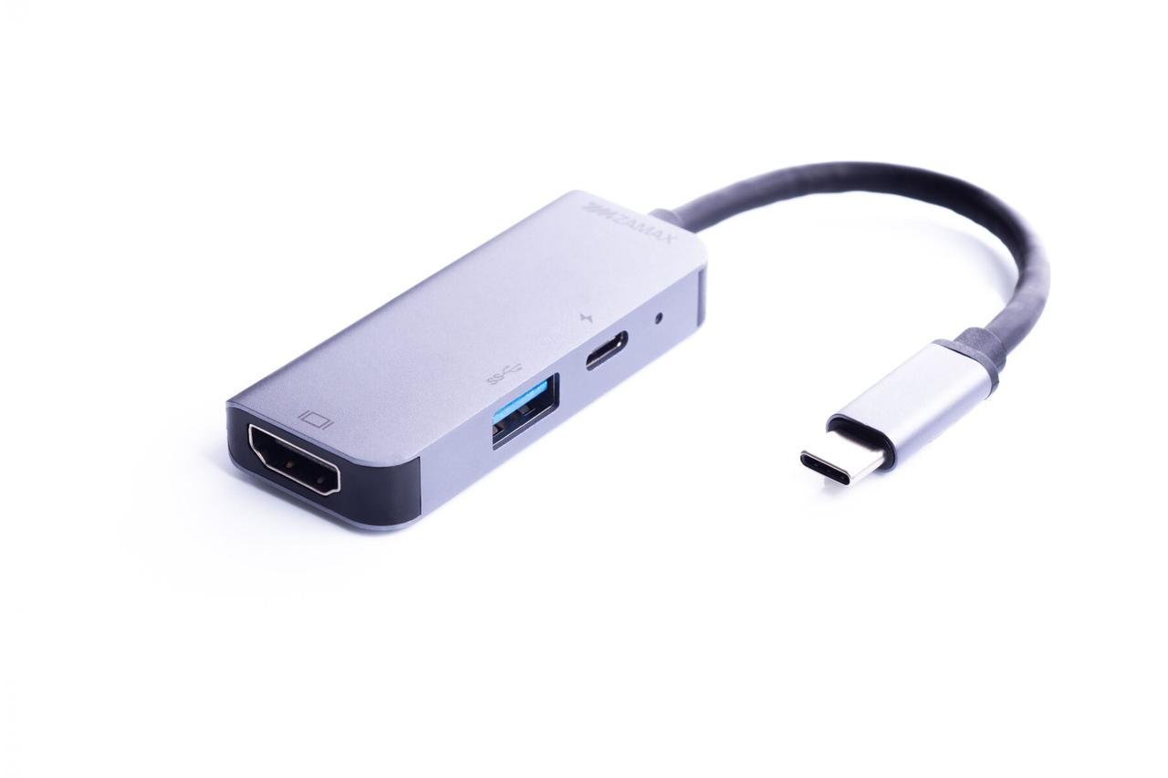 Перехідник хаб для MacBook Zamax 3 в 1 Type C HUB