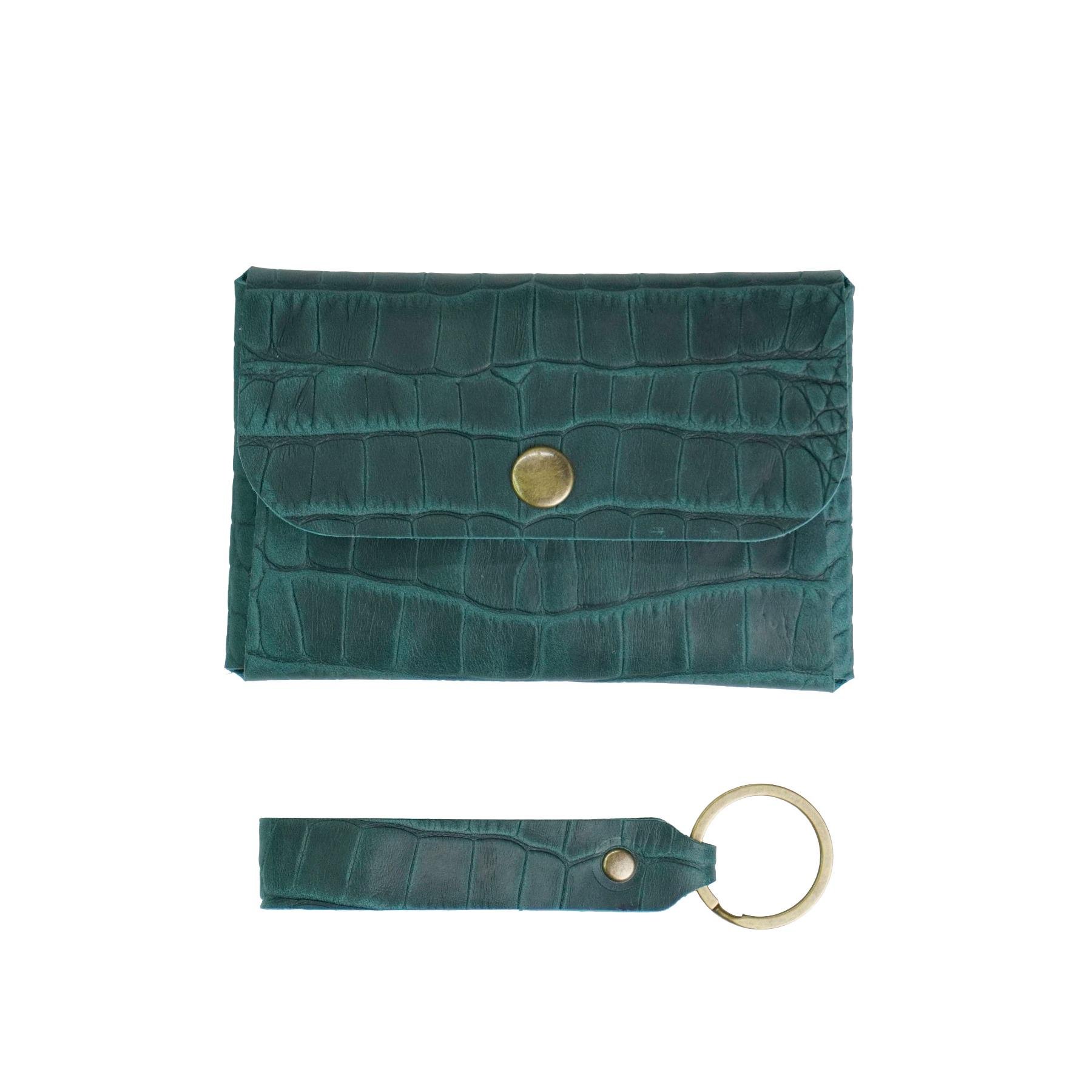 Гаманець шкіряний Крокодил Mini-02 Опал