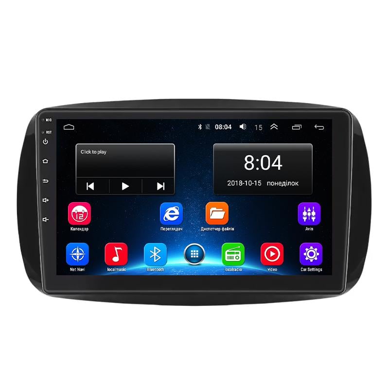 Автомагнитола штатная Lesko Base для Smart Fortwo III 2014- г. Wi-Fi/GPS 2/32 GB 9" (10274-55260)