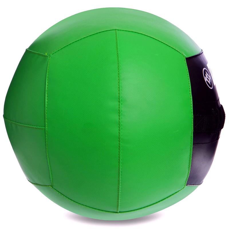 Мяч набивной для кросфита волбол Zelart WALL BALL FI-5168-4 4 кг Черный/Зеленый (DR003544) - фото 2