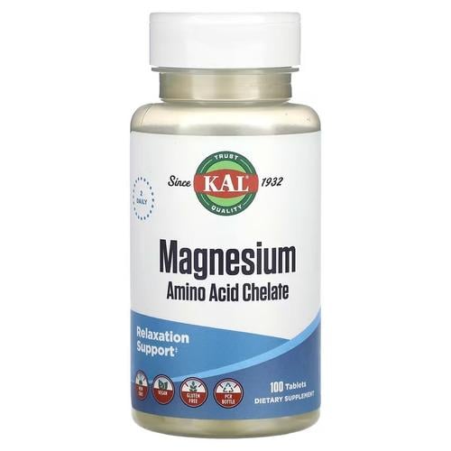 Магний KAL Magnesium Amino Acid Chelate 100 Tablets (CAL-81123)