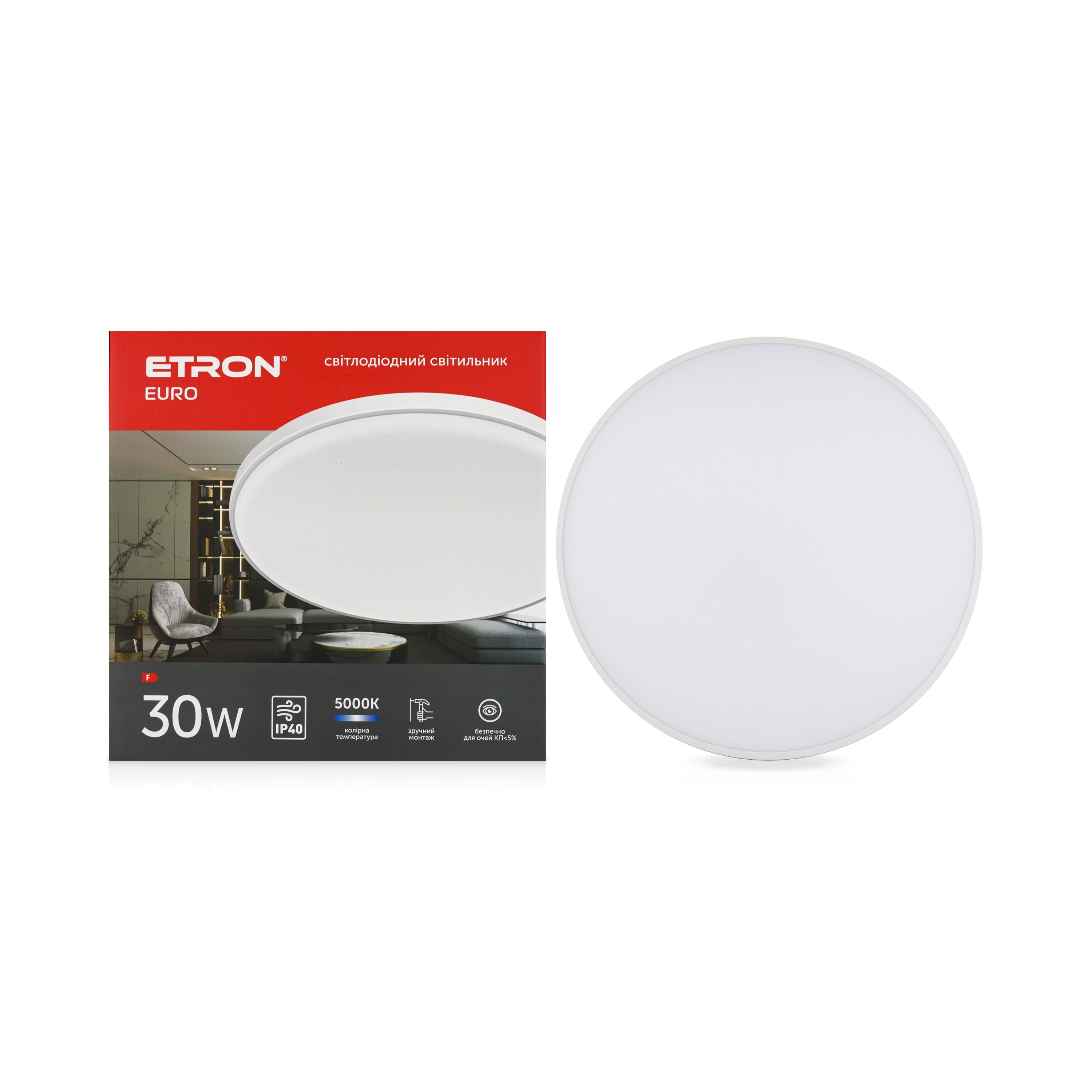 Потолочный светильник светодиодный ETRON 1-EMP-753 30W 5000K IP20 White (27744)