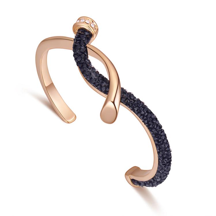 Браслет с кристаллами Сваровски 28618 Italina Черный