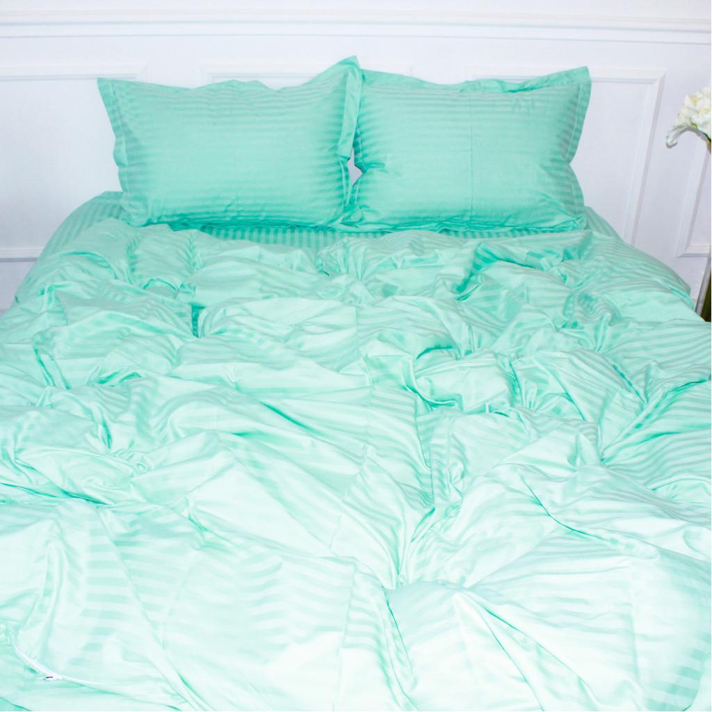 Комплект постельного белья MirSon 30-0014 satin-stripe 110х140 см Mint (2200005246238)