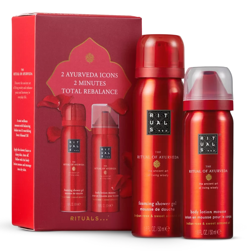 Подарунковий набір RITUALS of Ayurveda mini гель для душу 50 мл/лосьйон для тіла 50 мл (34957489)
