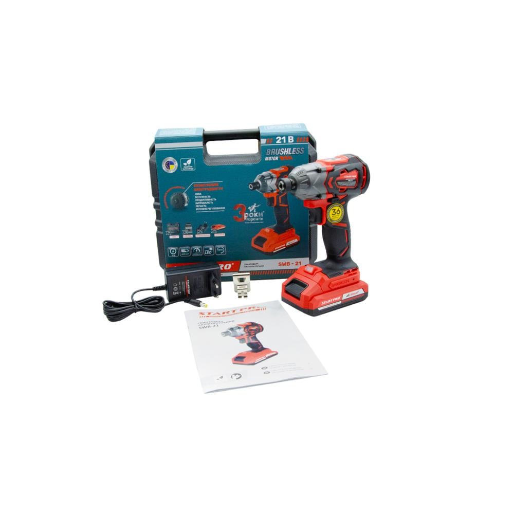 Винтоверт аккумуляторный ударный START PRO SWB-21 BRUSHLESS (SWB-21) - фото 5 Винтоверт аккумуляторный ударный START PRO SWB-21 BRUSHLESS (SWB-21) - фото 5