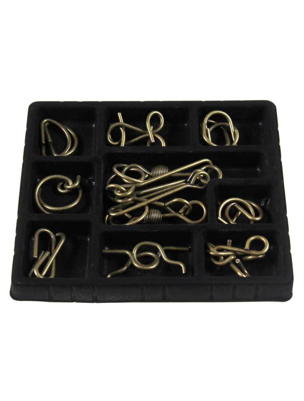 Набір металевих головоломок Eureka 9 Steampunk Puzzles Gray set (473207) - фото 3