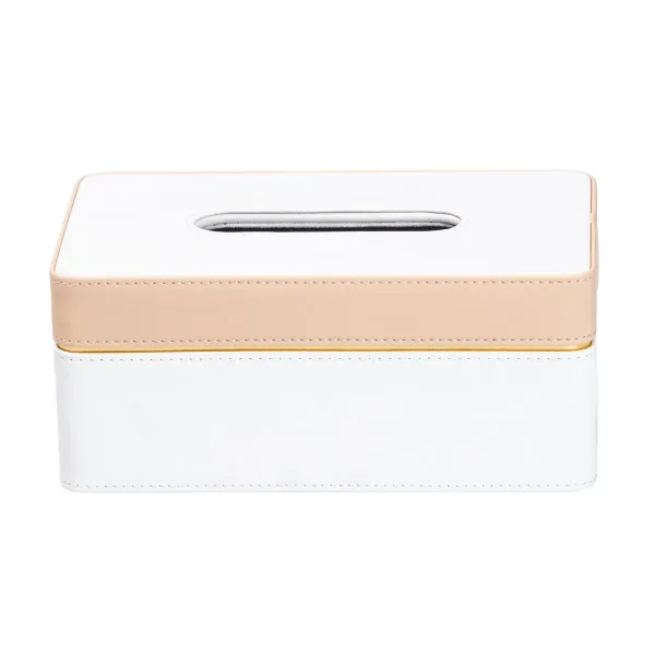 Серветниця з екошкіри 21,5х14х9 см Білий