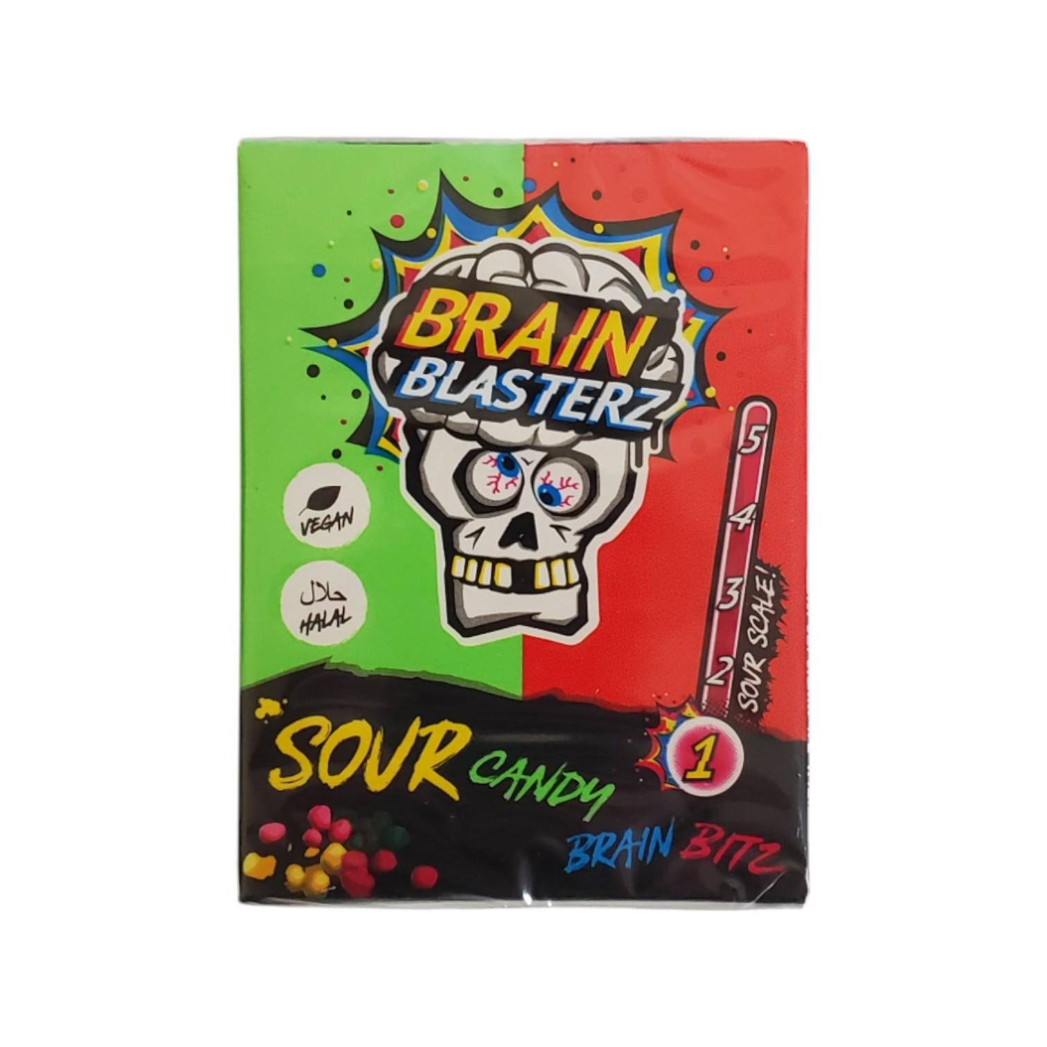 Конфеты кислые Brain Blasterz Brain Bitz лимон/малина 45 г (AF38396)