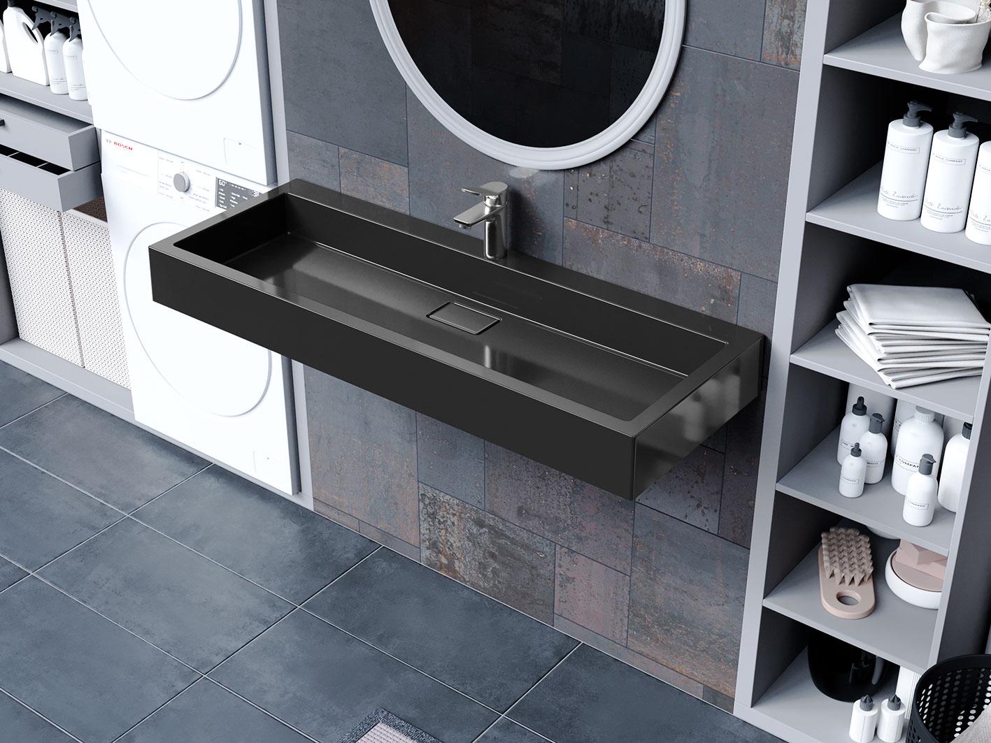 Умывальник подвесной Status Stein 120 Black (894)
