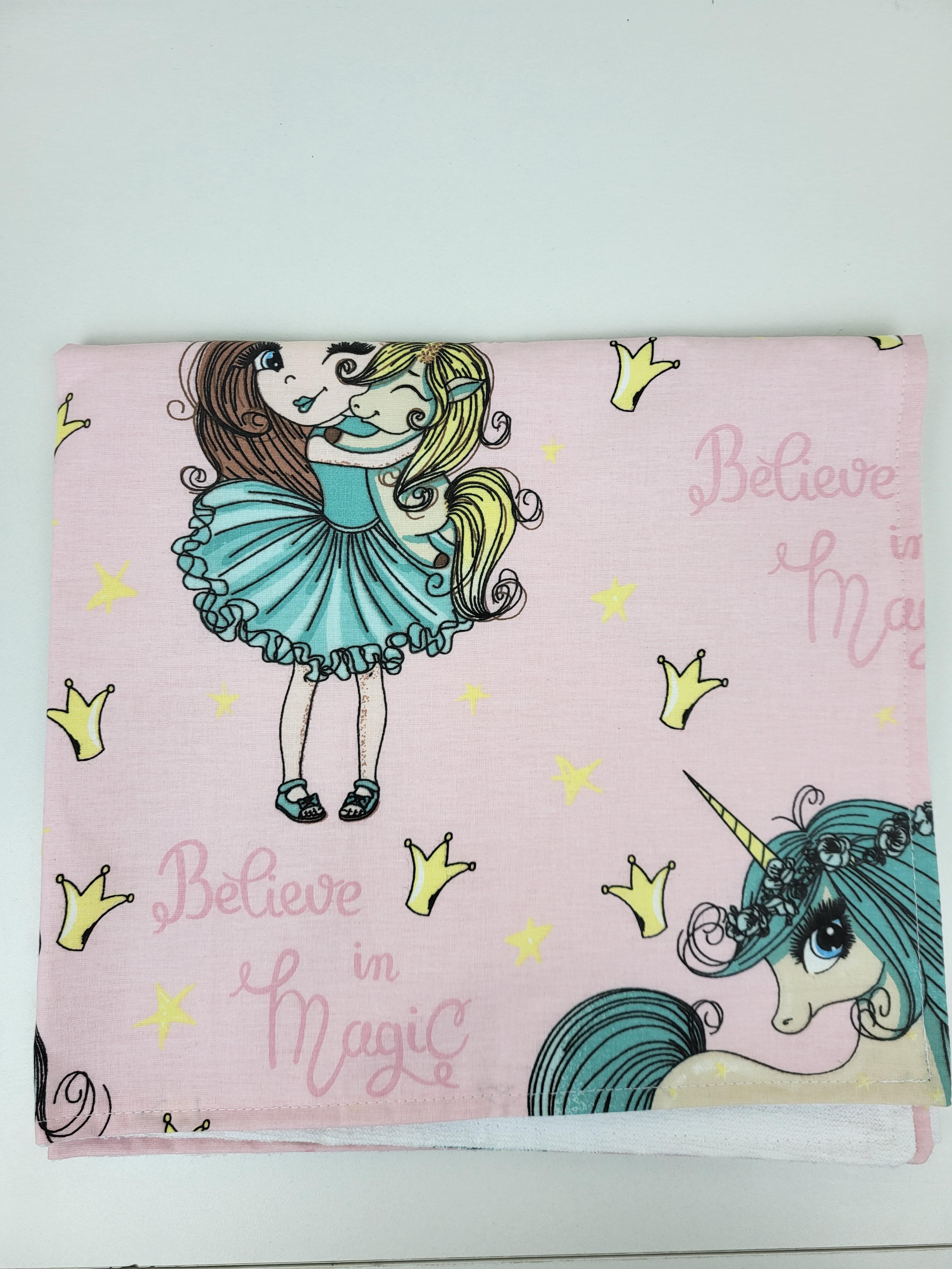 Пелюшка двостороння водонепроникна з малюнком Принцеса 52x55 см (1482)