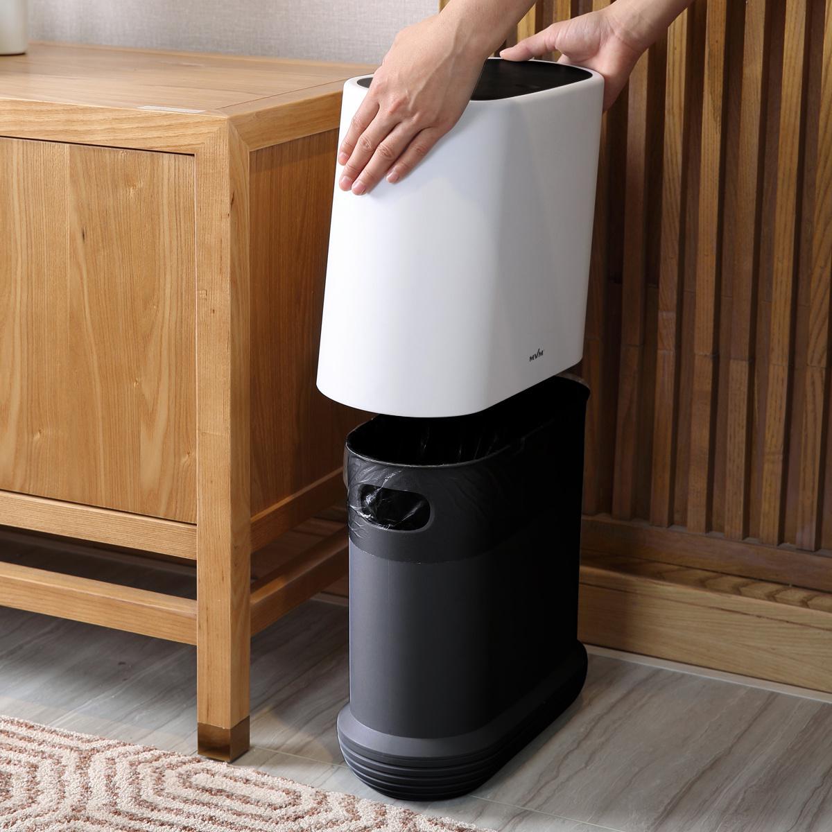 Відро для сміття MVM BP-14 пластикове 10 л Білий/Чорний (BP-14 WHITE/BLACK) - фото 10 Відро для сміття MVM BP-14 пластикове 10 л Білий/Чорний (BP-14 WHITE/BLACK) - фото 10