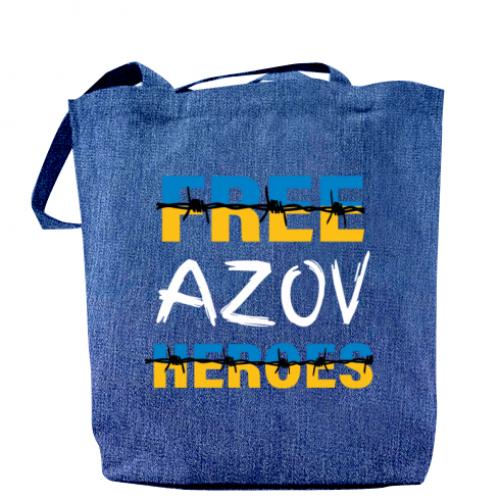 Шоппер Free Azov Heroes 37x41 см Джинс (18039924-61-205255)