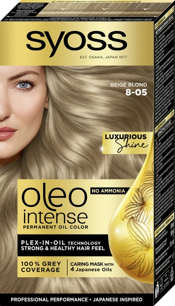 Краска для волос Syoss Oleo Intense 115 мл 8-05 Натуральный блонд