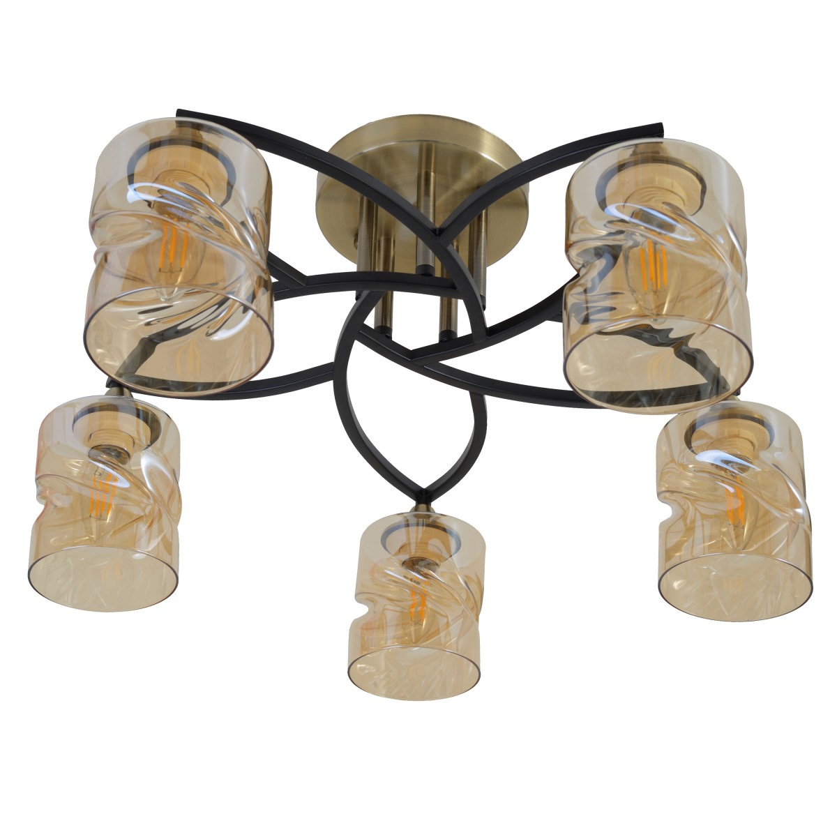 Люстра Brille LK-664S/5 E27 AB+BK (23-785)