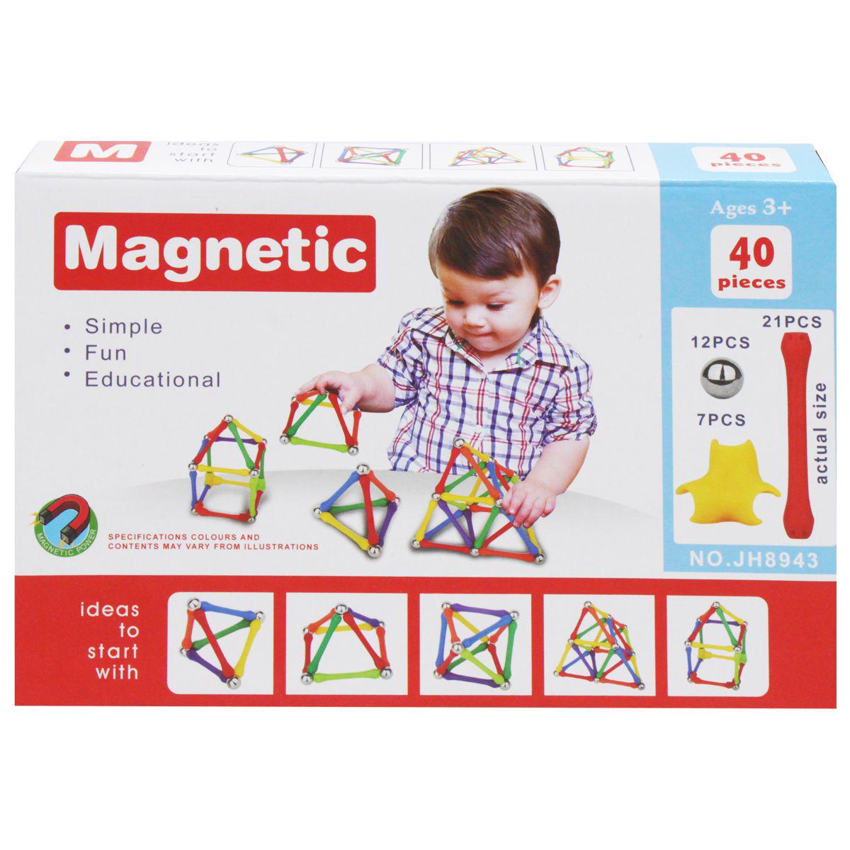 Конструктор магнитный Magnetic 40 деталей (DN-JH8943)