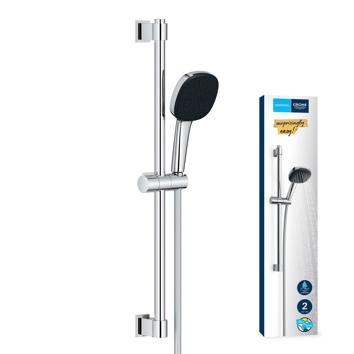 Душевой комплект со штангой Grohe Quickfix Vitalio Comfort 26398001 Хром (229242) - фото 11