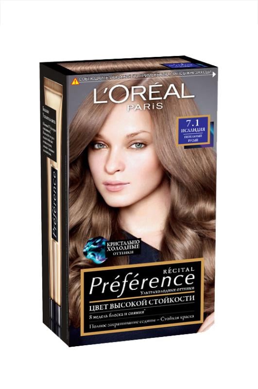 Фарба для волосся L'Oreal Paris Recital Preference 7,1 Ісландiя (19974)
