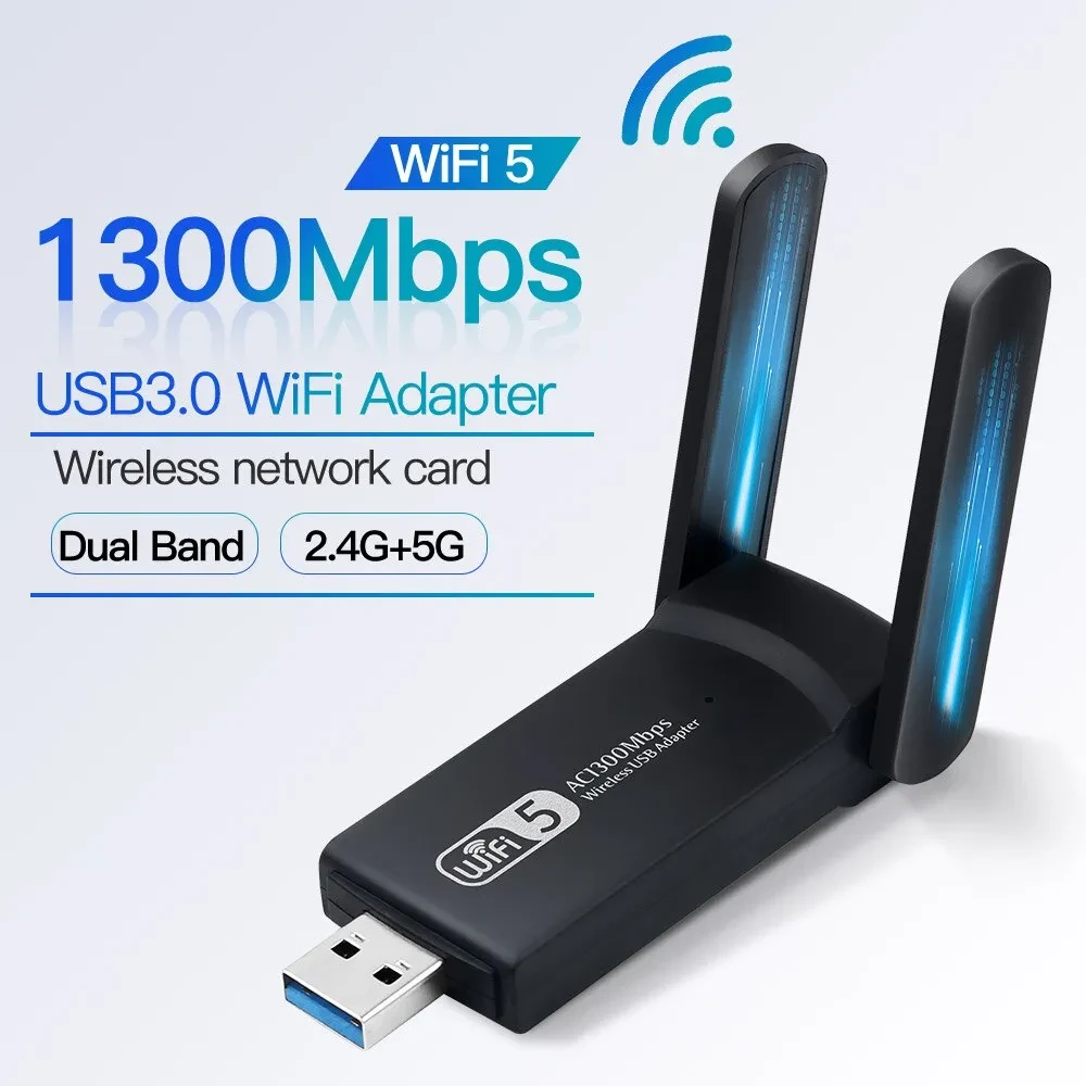 Адаптер WiFi Dual Band USB 3.0 1300 Mbps (1903760599) - фото 8