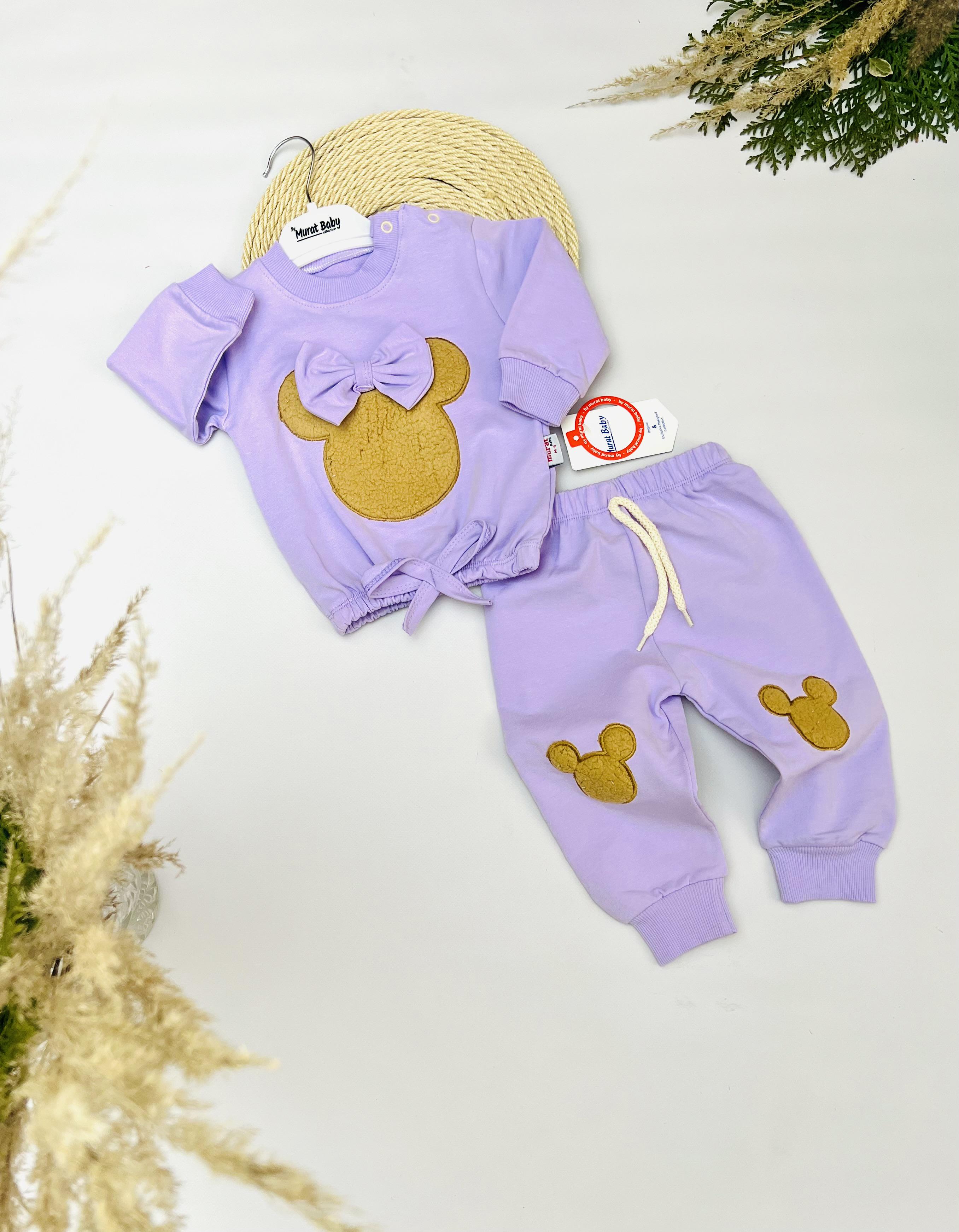 Костюм Ведмедик з бантом для дівчаток кофта штани для дівчаток