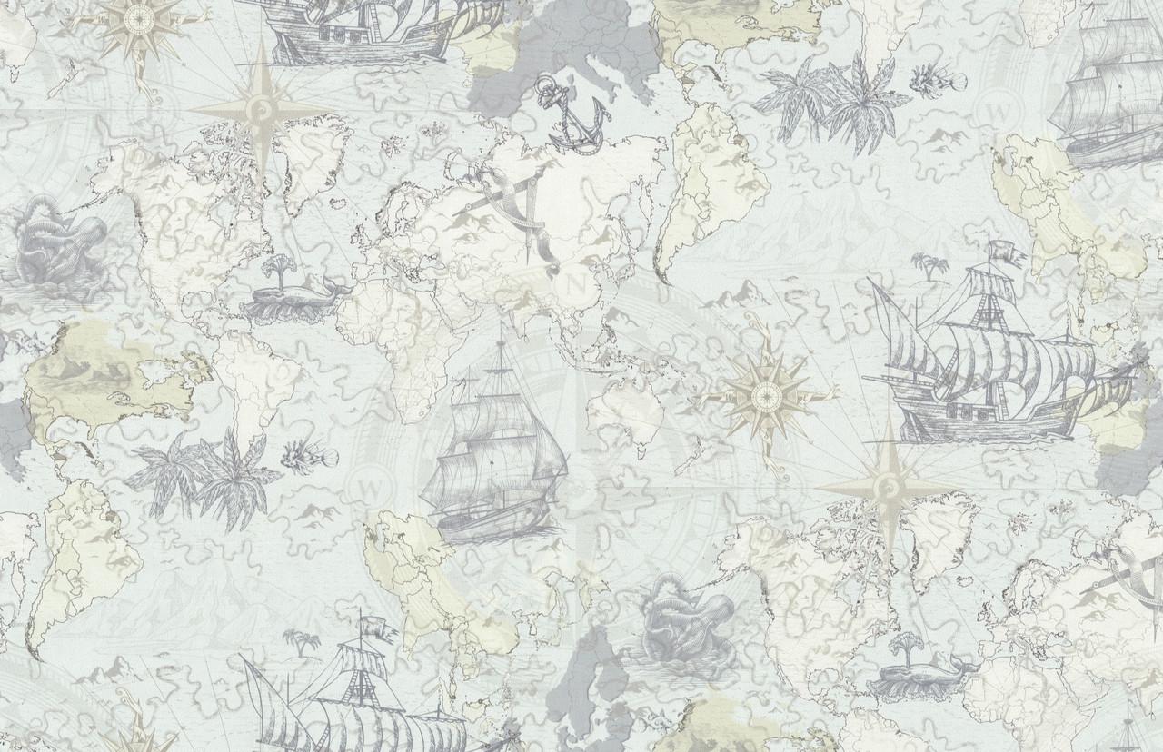 Шпалери універсальні LS миючі 10,05х1,06 м Блакитно-бежевий (5-1539) - фото 3