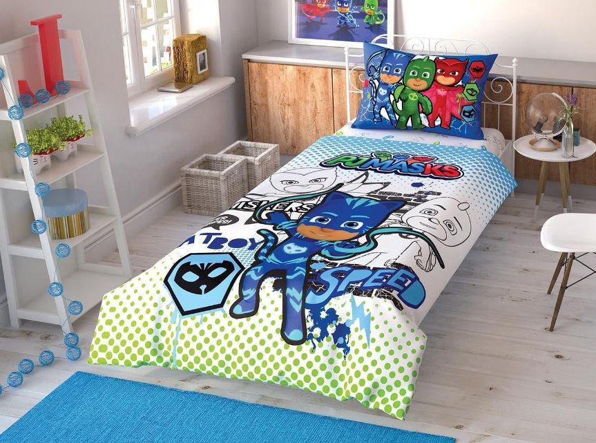 Постільна білизна підліткова Tac Disney PJ Masks Cek ранфорс полуторна