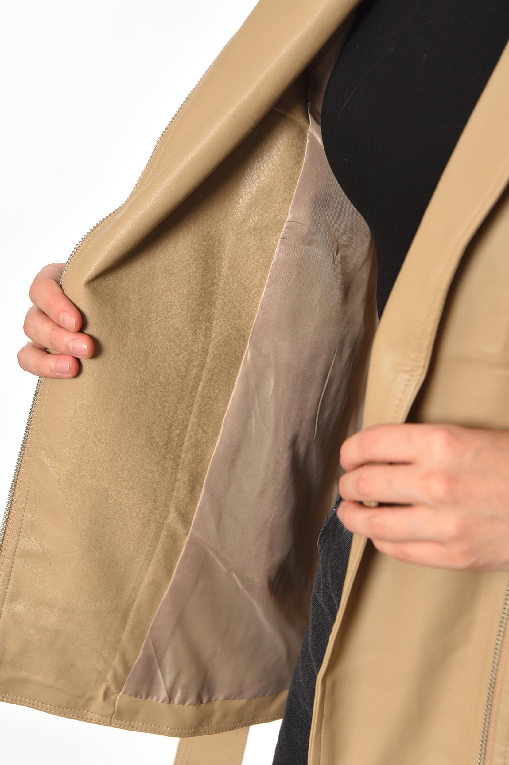 Куртка женская из экокожи S Мокко (186900) - фото 4