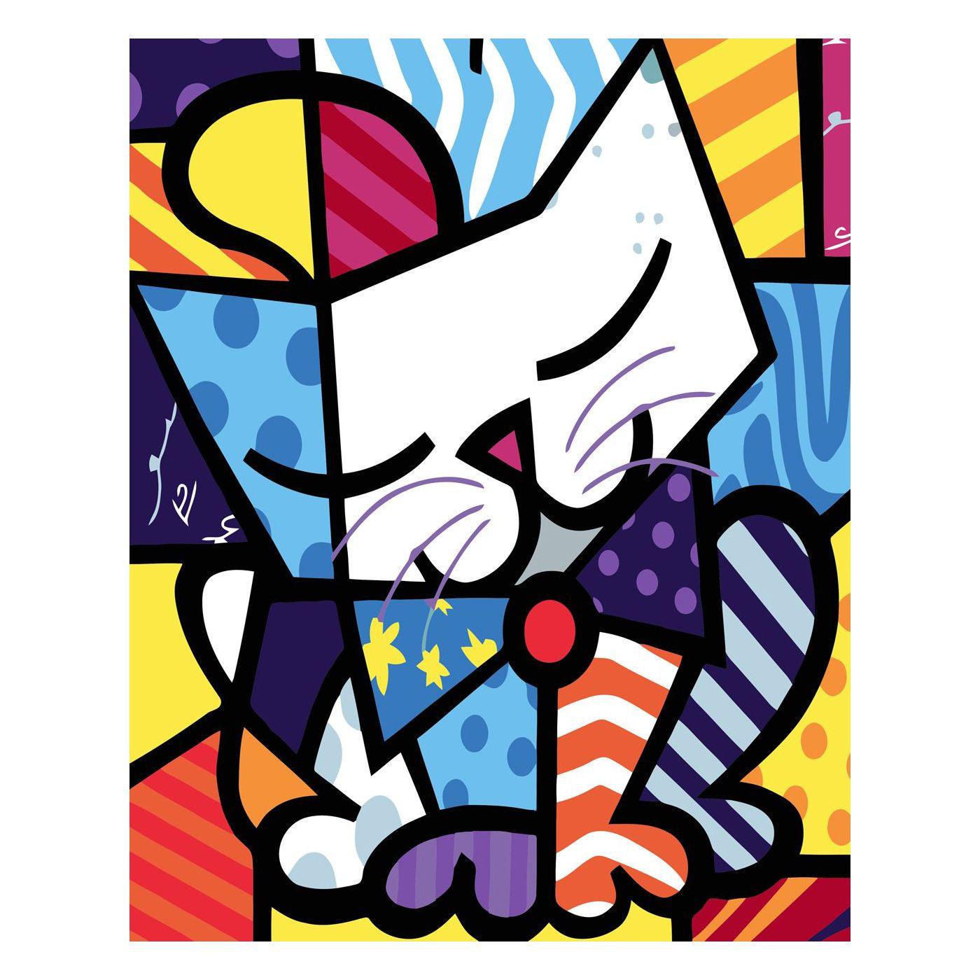 Картина за номерами Strateg Абстрактний кіт 30х40 см (SV-0057)